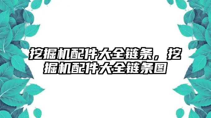 挖掘機配件大全鏈條，挖掘機配件大全鏈條圖