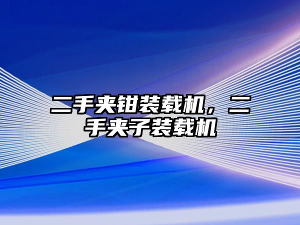 二手夾鉗裝載機，二手夾子裝載機