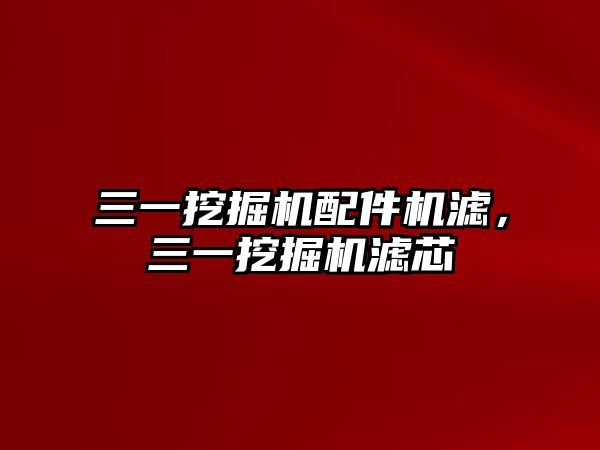 三一挖掘機配件機濾，三一挖掘機濾芯