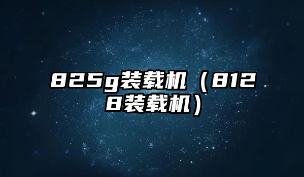825g裝載機（8128裝載機）