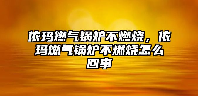 依瑪燃氣鍋爐不燃燒，依瑪燃氣鍋爐不燃燒怎么回事