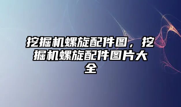 挖掘機螺旋配件圖，挖掘機螺旋配件圖片大全