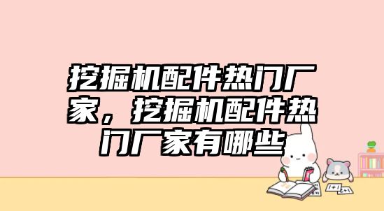 挖掘機(jī)配件熱門廠家，挖掘機(jī)配件熱門廠家有哪些