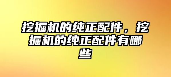 挖掘機的純正配件，挖掘機的純正配件有哪些