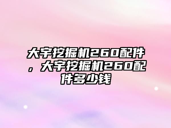 大宇挖掘機260配件，大宇挖掘機260配件多少錢