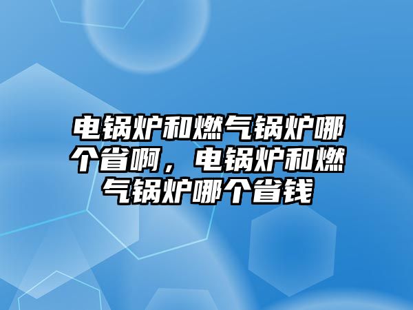 電鍋爐和燃?xì)忮仩t哪個(gè)省啊，電鍋爐和燃?xì)忮仩t哪個(gè)省錢