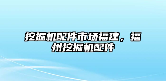 挖掘機配件市場福建，福州挖掘機配件