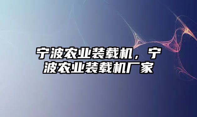 寧波農(nóng)業(yè)裝載機(jī)，寧波農(nóng)業(yè)裝載機(jī)廠家