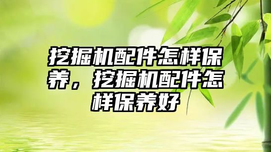 挖掘機配件怎樣保養(yǎng)，挖掘機配件怎樣保養(yǎng)好