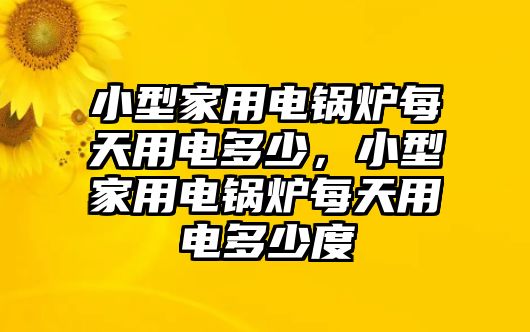 小型家用電鍋爐每天用電多少，小型家用電鍋爐每天用電多少度