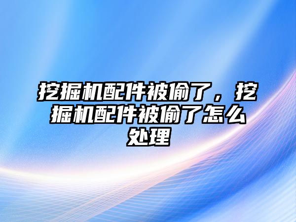 挖掘機(jī)配件被偷了，挖掘機(jī)配件被偷了怎么處理