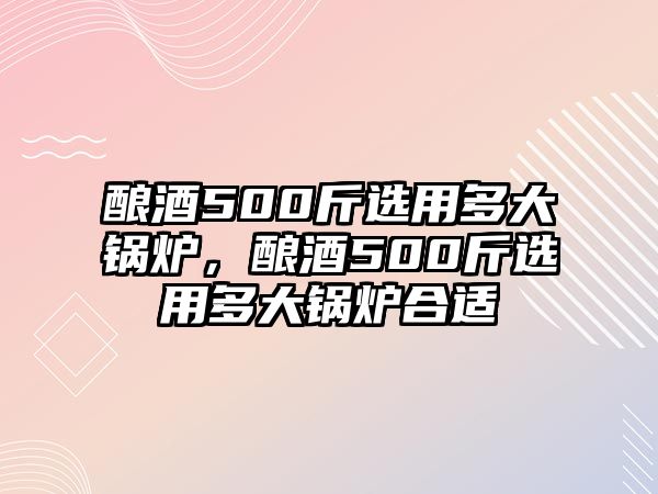 釀酒500斤選用多大鍋爐，釀酒500斤選用多大鍋爐合適