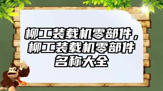 柳工裝載機零部件，柳工裝載機零部件名稱大全