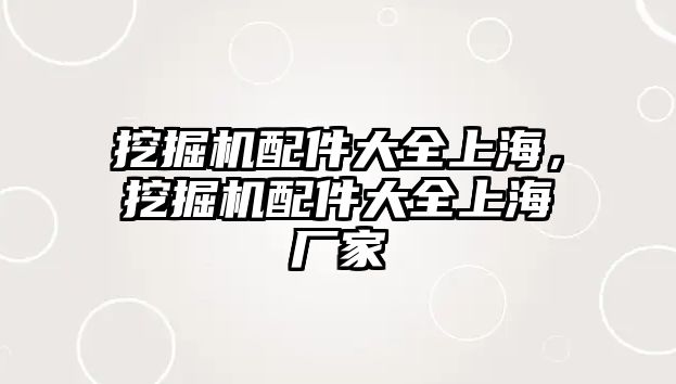 挖掘機(jī)配件大全上海，挖掘機(jī)配件大全上海廠家