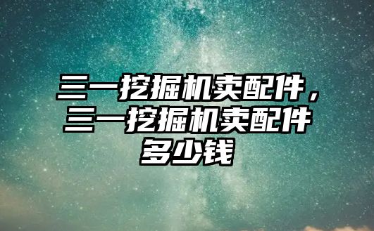 三一挖掘機賣配件，三一挖掘機賣配件多少錢