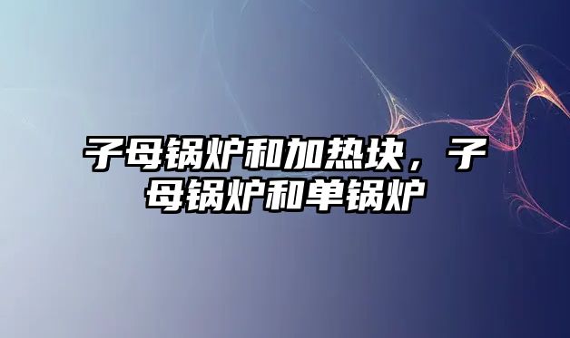 子母鍋爐和加熱塊，子母鍋爐和單鍋爐