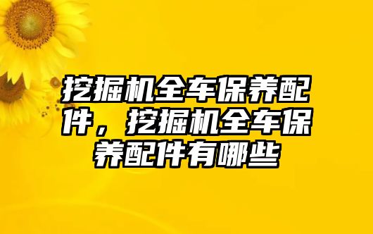 挖掘機全車保養(yǎng)配件，挖掘機全車保養(yǎng)配件有哪些