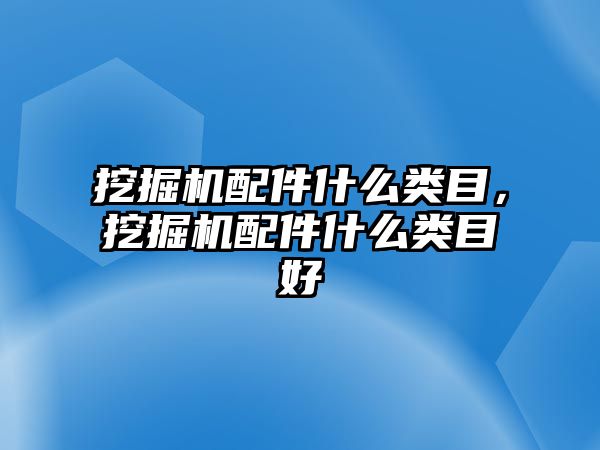 挖掘機配件什么類目，挖掘機配件什么類目好