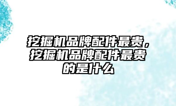 挖掘機品牌配件最貴，挖掘機品牌配件最貴的是什么