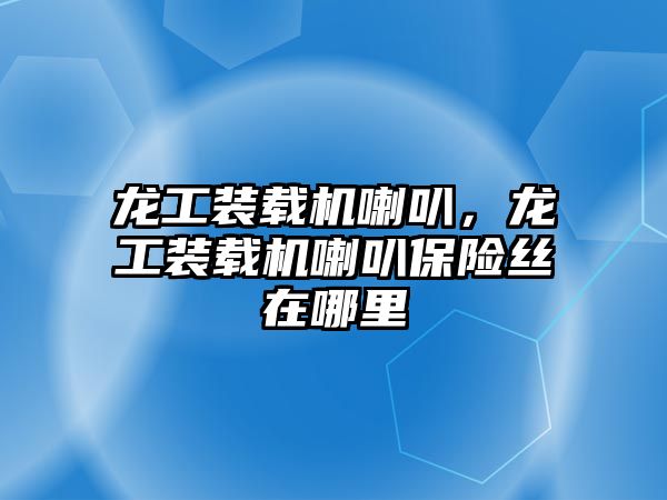 龍工裝載機(jī)喇叭，龍工裝載機(jī)喇叭保險絲在哪里