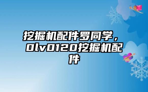 挖掘機(jī)配件羅同學(xué)，ⅴ0lv0120挖掘機(jī)配件