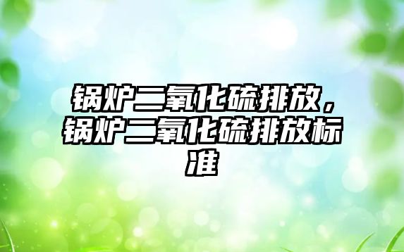 鍋爐二氧化硫排放，鍋爐二氧化硫排放標準