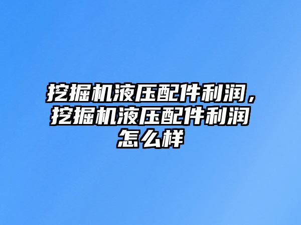 挖掘機液壓配件利潤，挖掘機液壓配件利潤怎么樣