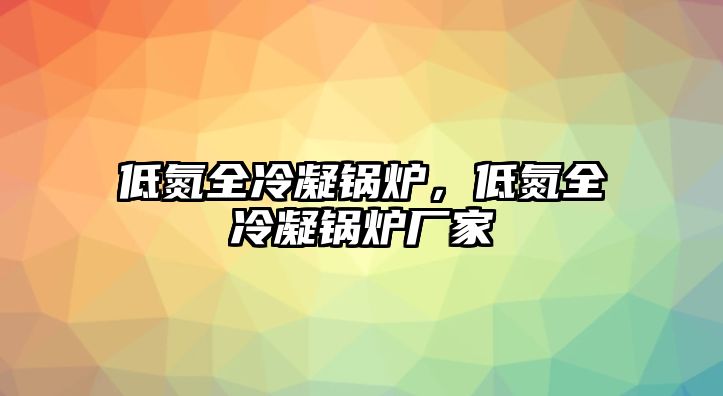 低氮全冷凝鍋爐，低氮全冷凝鍋爐廠家