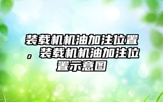 裝載機(jī)機(jī)油加注位置，裝載機(jī)機(jī)油加注位置示意圖