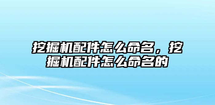 挖掘機配件怎么命名，挖掘機配件怎么命名的