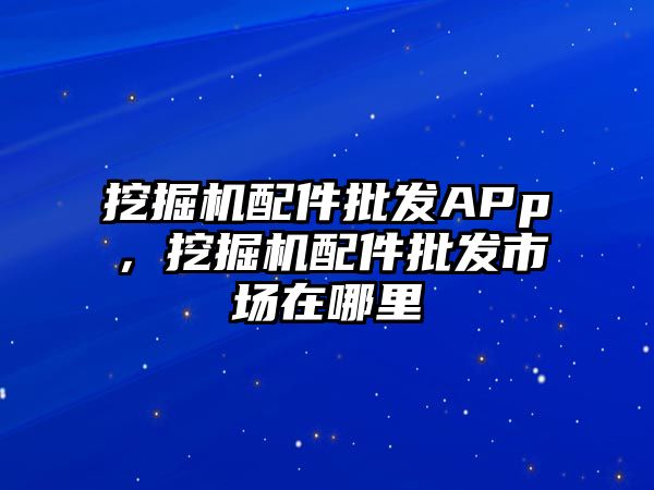 挖掘機(jī)配件批發(fā)APp，挖掘機(jī)配件批發(fā)市場(chǎng)在哪里