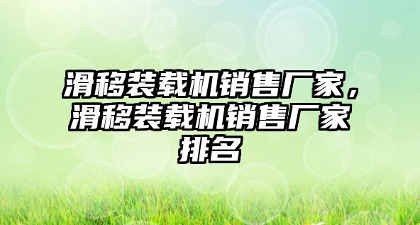 滑移裝載機銷售廠家，滑移裝載機銷售廠家排名