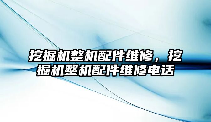 挖掘機整機配件維修，挖掘機整機配件維修電話