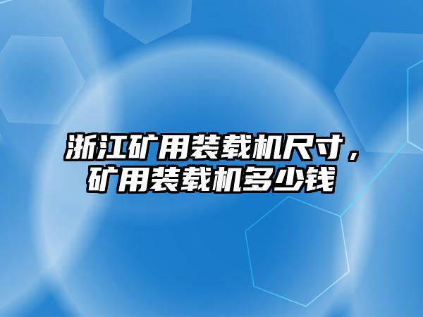 浙江礦用裝載機尺寸，礦用裝載機多少錢