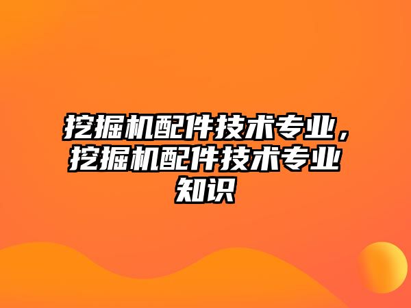 挖掘機(jī)配件技術(shù)專業(yè)，挖掘機(jī)配件技術(shù)專業(yè)知識