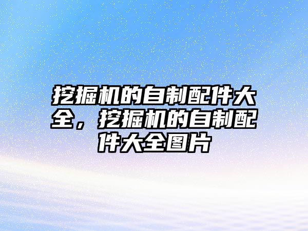 挖掘機的自制配件大全，挖掘機的自制配件大全圖片