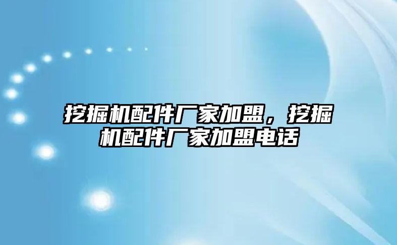 挖掘機(jī)配件廠家加盟，挖掘機(jī)配件廠家加盟電話