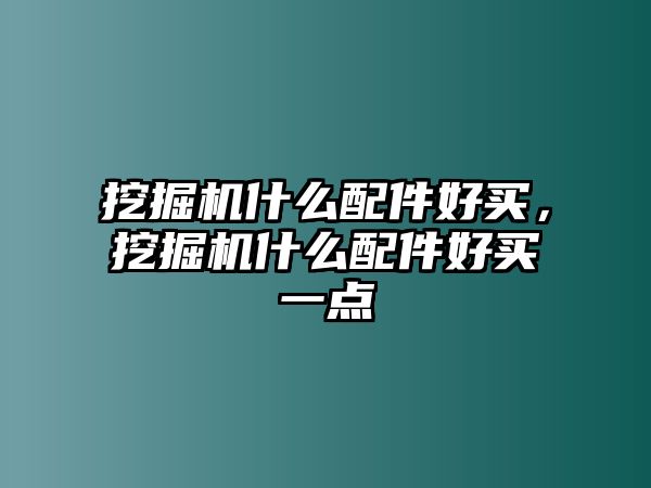 挖掘機什么配件好買，挖掘機什么配件好買一點