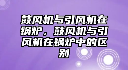 鼓風機與引風機在鍋爐，鼓風機與引風機在鍋爐中的區(qū)別