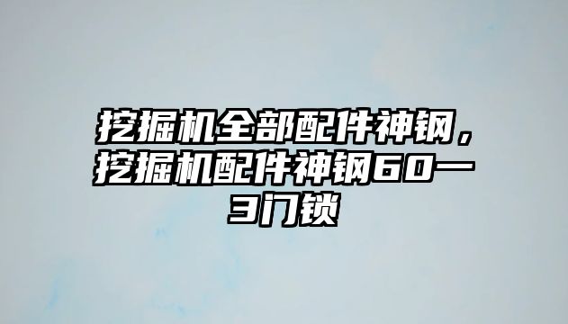 挖掘機(jī)全部配件神鋼，挖掘機(jī)配件神鋼60一3門鎖