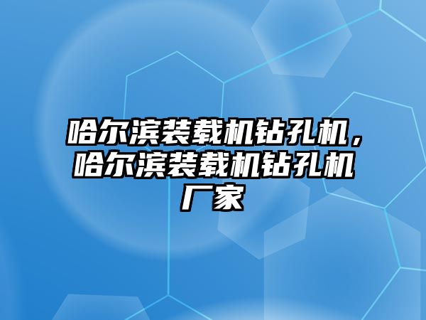 哈爾濱裝載機(jī)鉆孔機(jī)，哈爾濱裝載機(jī)鉆孔機(jī)廠家