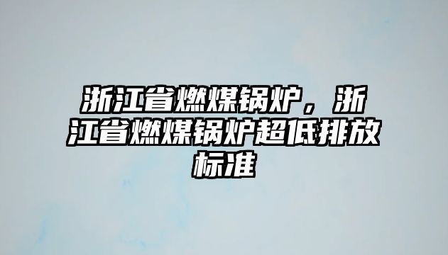 浙江省燃煤鍋爐，浙江省燃煤鍋爐超低排放標(biāo)準(zhǔn)