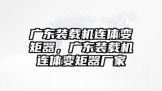 廣東裝載機(jī)連體變矩器，廣東裝載機(jī)連體變矩器廠家