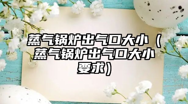 蒸氣鍋爐出氣口大?。ㄕ魵忮仩t出氣口大小要求）