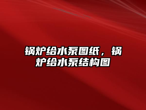 鍋爐給水泵圖紙，鍋爐給水泵結(jié)構(gòu)圖