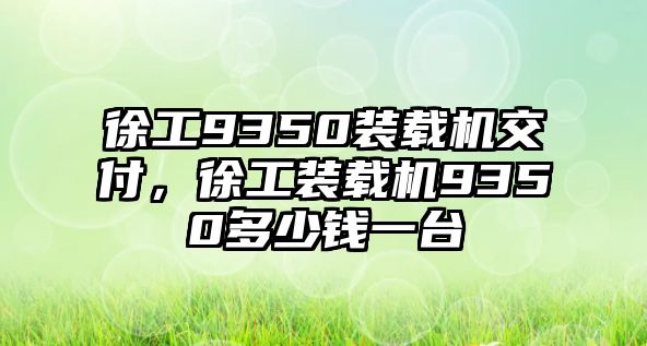 徐工9350裝載機(jī)交付，徐工裝載機(jī)9350多少錢一臺