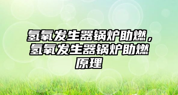 氫氧發(fā)生器鍋爐助燃，氫氧發(fā)生器鍋爐助燃原理