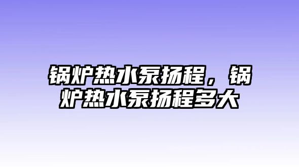 鍋爐熱水泵揚(yáng)程，鍋爐熱水泵揚(yáng)程多大