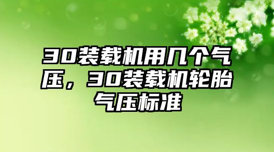 30裝載機(jī)用幾個(gè)氣壓，30裝載機(jī)輪胎氣壓標(biāo)準(zhǔn)