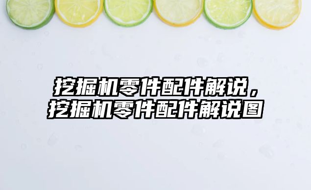 挖掘機零件配件解說，挖掘機零件配件解說圖